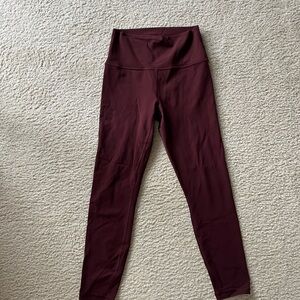 Athleta Maroon/Garnet 7/8 Leggings